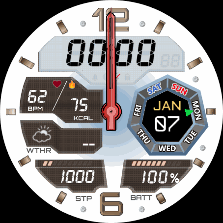 Y analog dijital white face