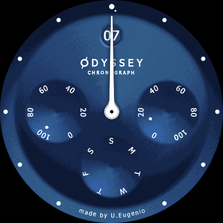 Odyssey Chronograph inspired watch faces