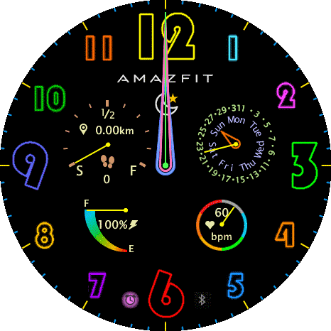 Neon watch face