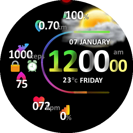 RTMhun Petroula (req#3189) Samsung face with editable zones with weather