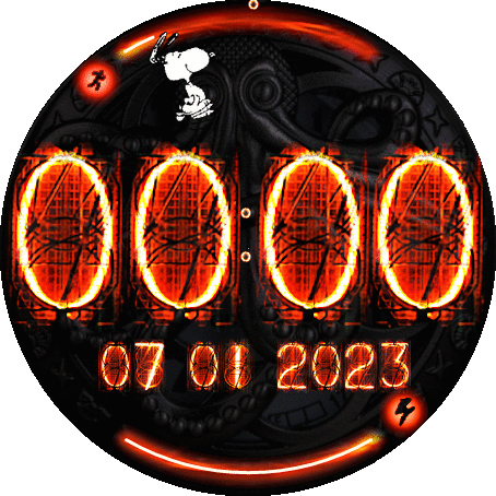 Nixie jumping Snoopy