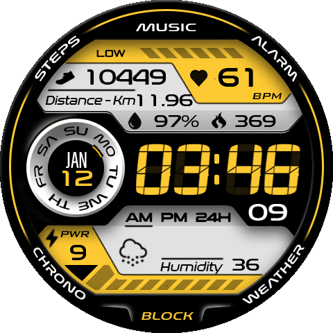HIGH watch face
