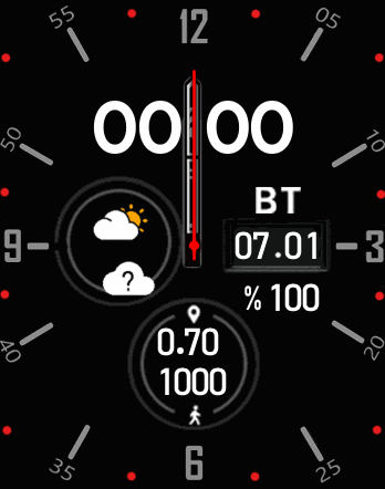 Цифровой и аналоговый версия с более крупными цифрами