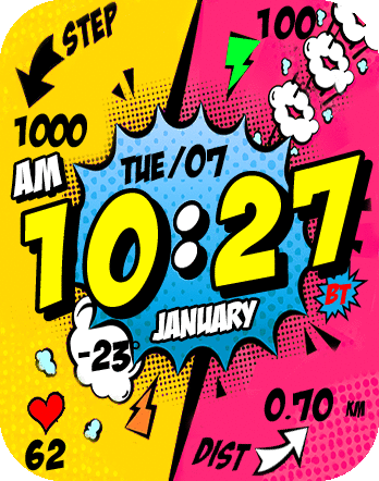 Comic English + 7 + AM/PM