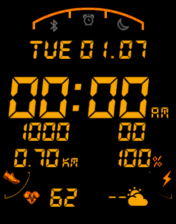 Orange Casio 12HR modified