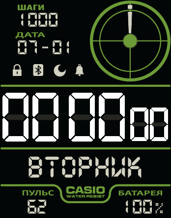 Зеленый CASIO