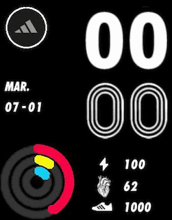 The watchface with three stripes