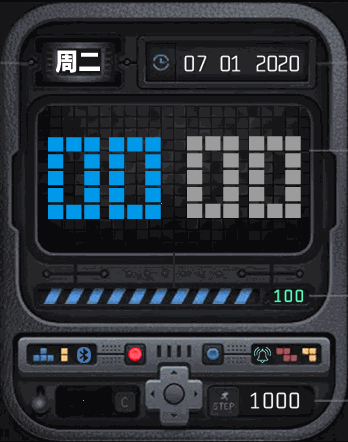 电子表盘 中文星期  彩表盘  12小时制
