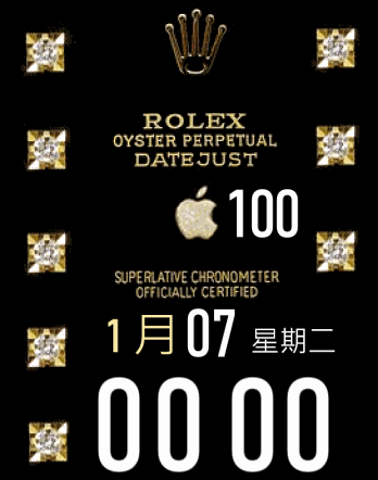 Rolex digital 中文日期