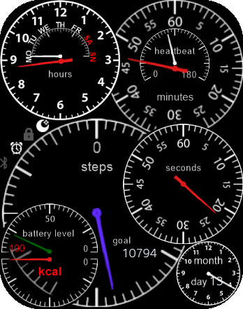 true analog watchface
