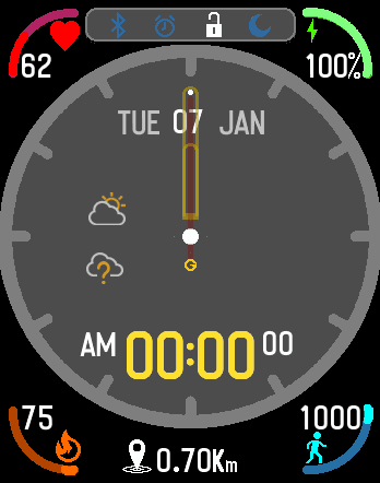 dial flat minimalist