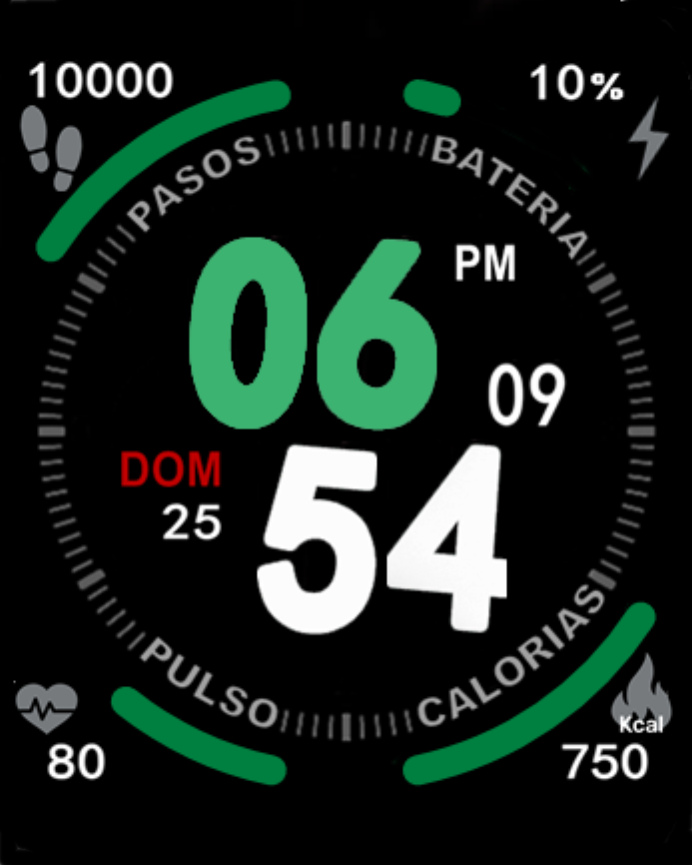 Esfera verde y blanca