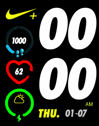 Colorful Nike MM/DD Time Format EN