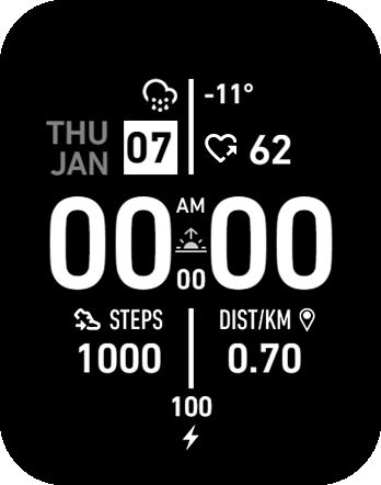 White Apple Watch Face