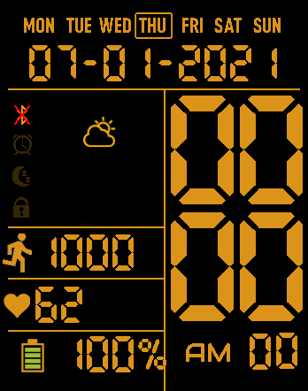 Digital Sport Vertical Black & Orange