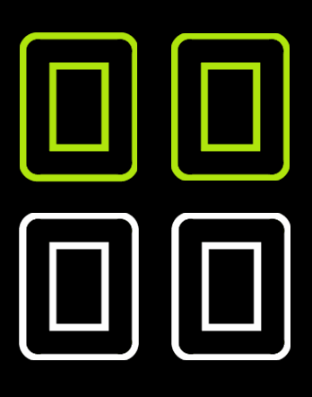 Numerals Duo Neon Green