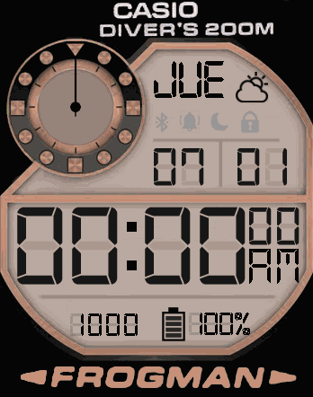 casio frogman MOD GOLD