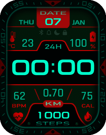 AEON X700 Dark Mod Green/Red