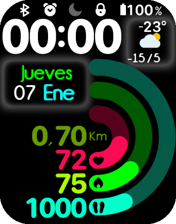 Esfera Giro Watch [ORIGINAL con recuadros blancos]