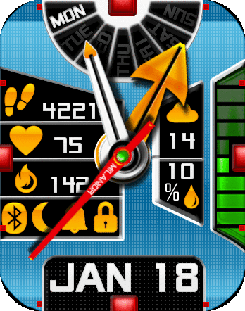 digital analog watch by milanior