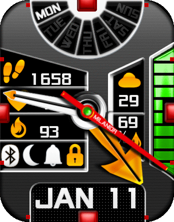 digital analog watch by milanior