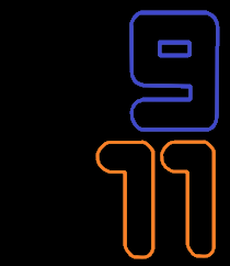 Numeral duos blue and orange