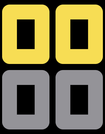 Numerals Duo+ pre Pantone 2021 【Yellow-Grey】