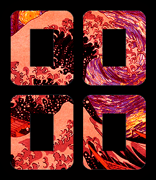 Hokusai - The Great Wave - Red version