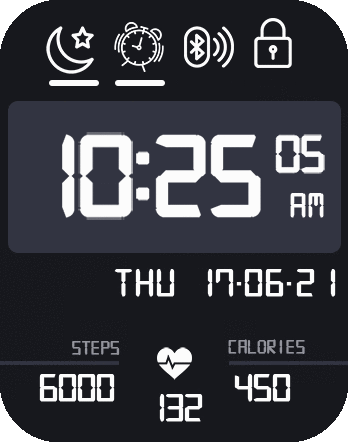 Digital classic (12h and 24h format)