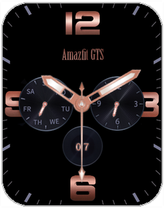 GTS 40 text blue gold