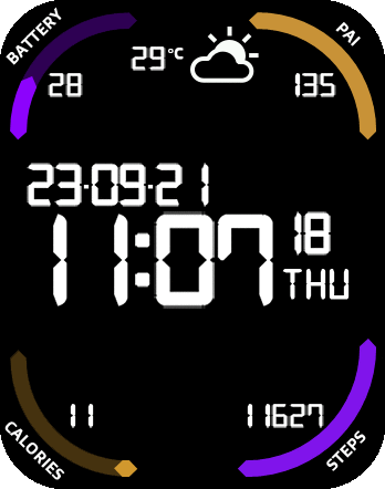 Black digital in English and Italiano