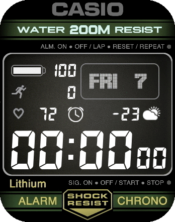 CASIO 240 DW 5200_black