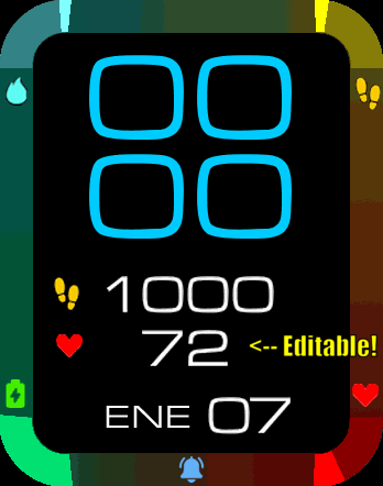 Cuatro colores GTS2 Editable