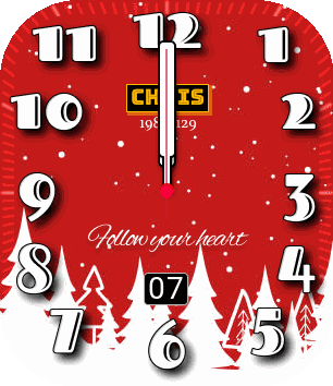Analog Christmas Watch Face