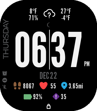 Actechma's Digital Watchface