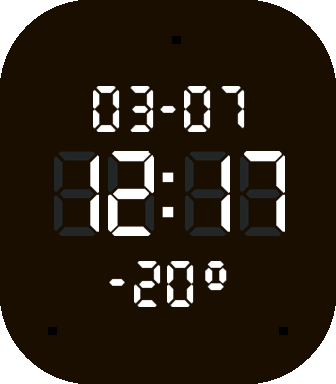 Simple black digital.