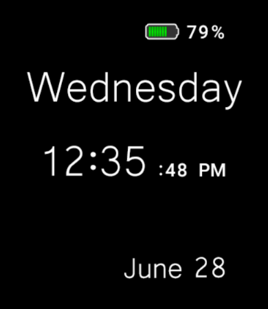 Sharp Text with Battery Icon