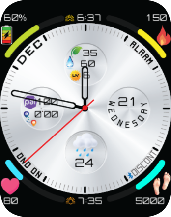 Apple style Silver dial