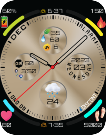 Apple style Gold dial