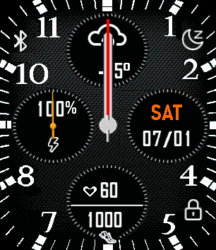 Black and white dial