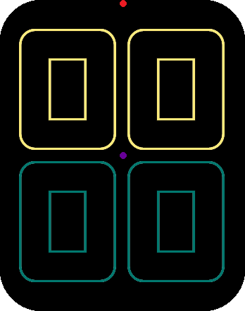 Yellow Green Numerals Duo