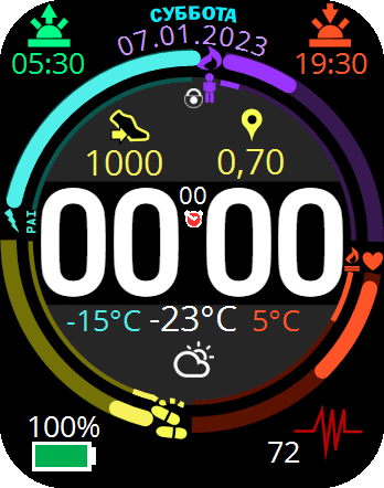 Circle of bright colors