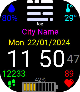 simple watchface + weather
