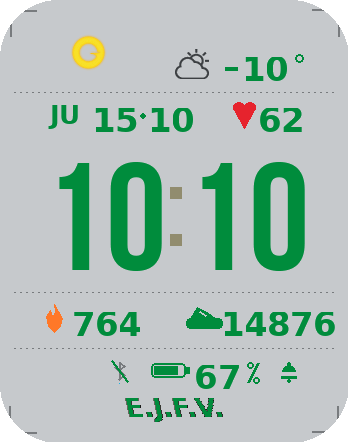 ZERO ES Gris Claro Verde Intenso
