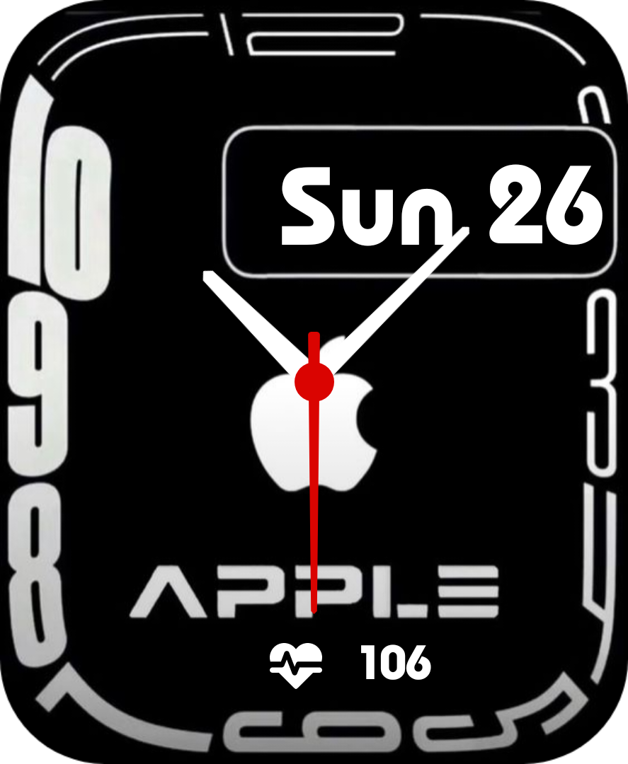 Apple watch black with logo