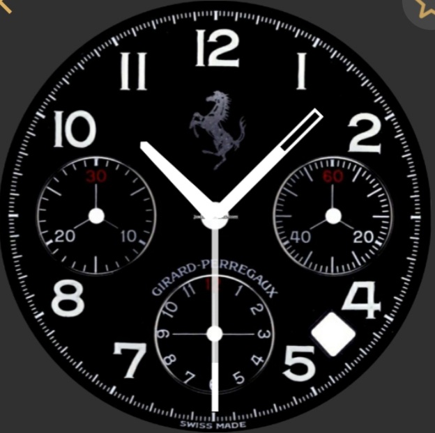 Black and white clock face
