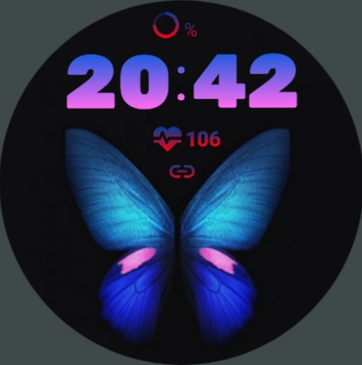 Blue Butterfly clock face by itsMaruan Haylou RT LS05S 🇺🇦 AmazFit