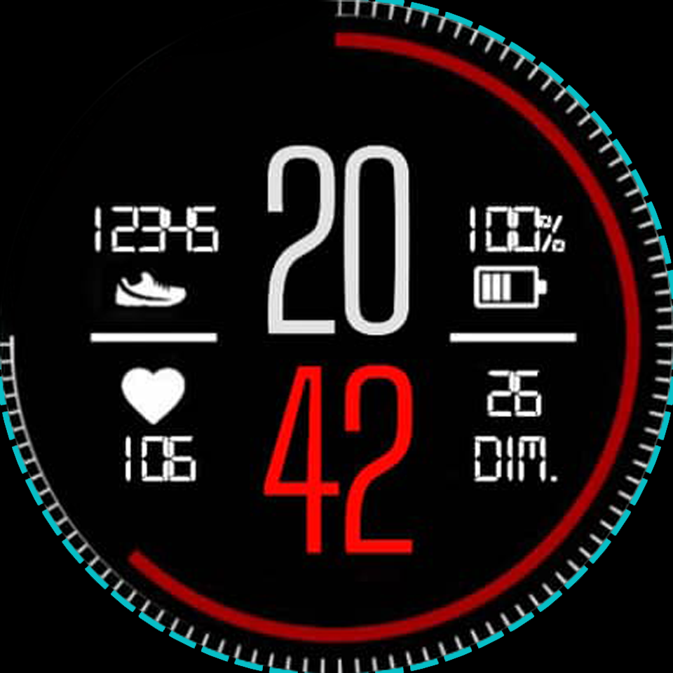 Digital Watchface Rouge by Allen Design