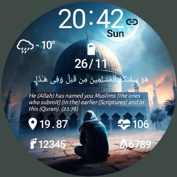 Islamic dial Alhamdulillah I am a Muslim