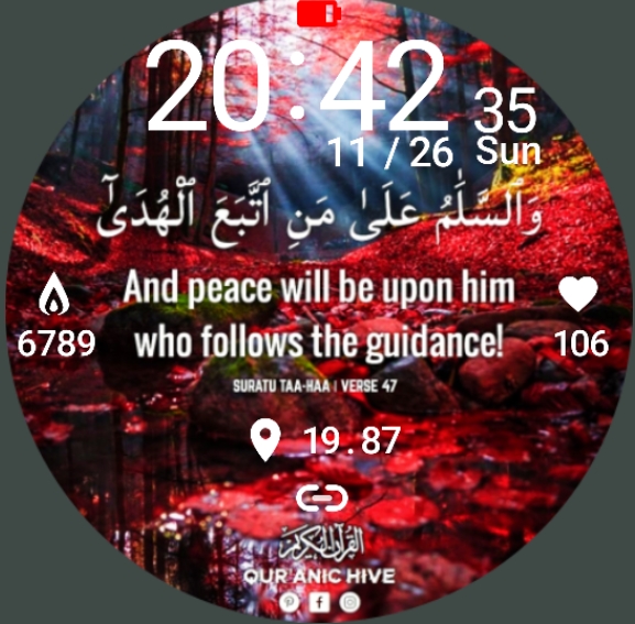 Islamic dial red forest